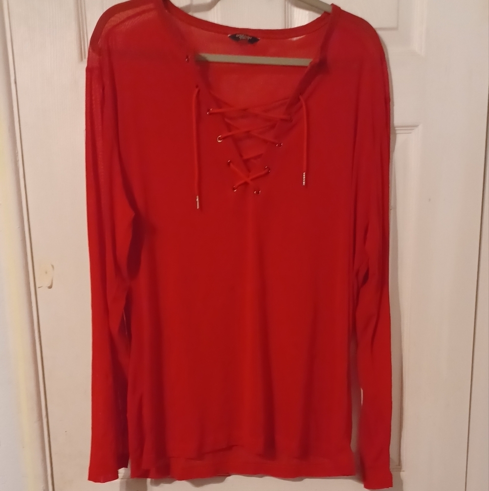 💰Coofandy Lace Up Top